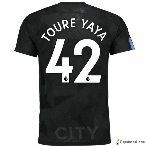 Camiseta Manchester City Replica Tercera Ropa Toure Yaya 2017/18
